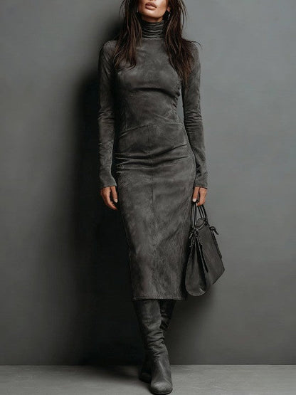Lorena ║ Vestido midi largo marrón