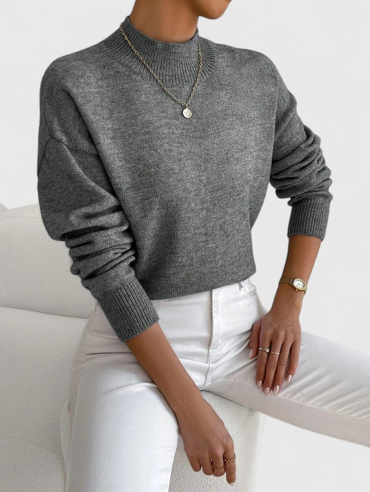 María | Jersey de cuello alto elegante y cálido