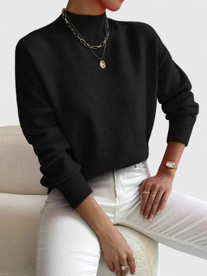 María | Jersey de cuello alto elegante y cálido