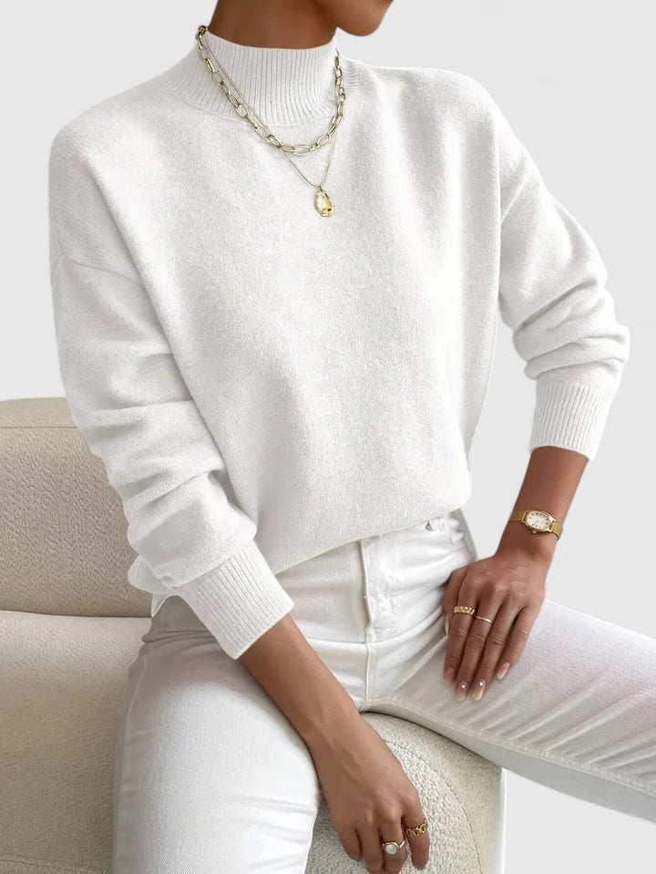 María | Jersey de cuello alto elegante y cálido