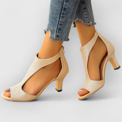 Nessa | Sandalias Ortopédicas Con Tacón Y Recorte