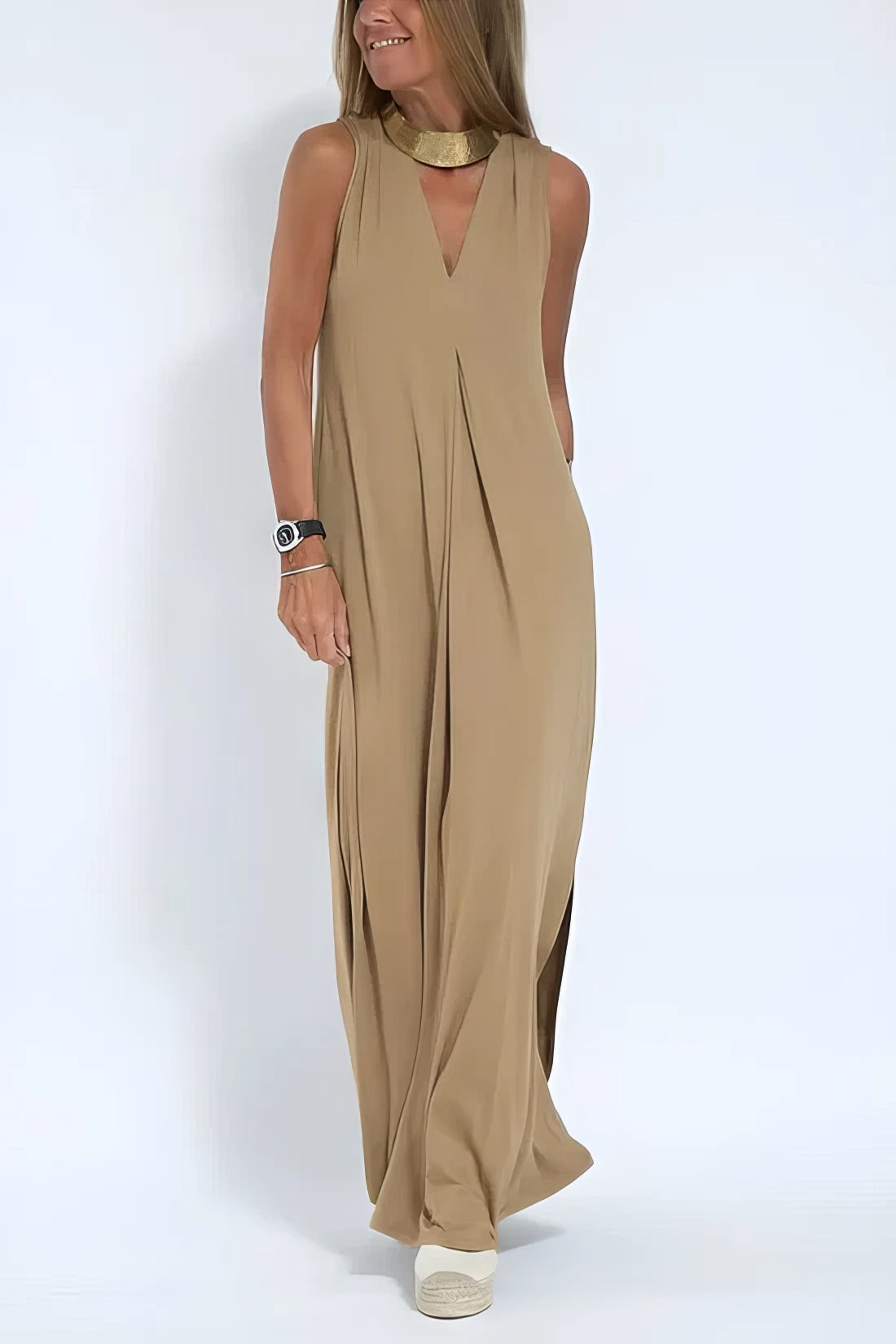 Vestido largo elegante + cardigan a juego DE REGALO