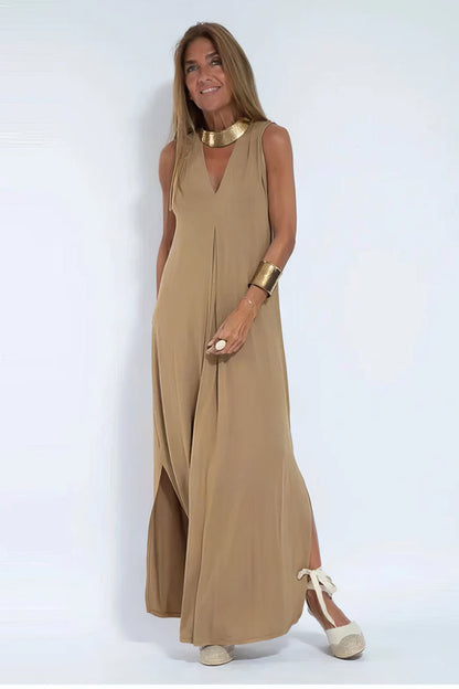 Vestido largo elegante + cardigan a juego DE REGALO