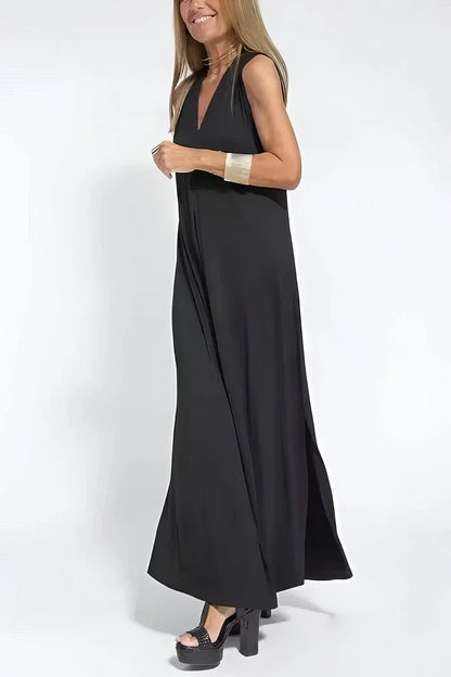 Vestido largo elegante + cardigan a juego DE REGALO