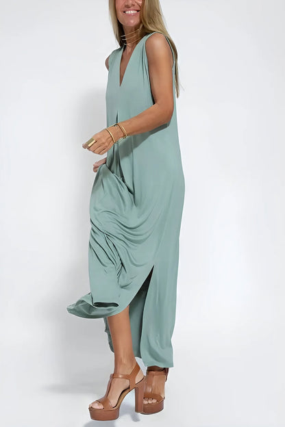 Vestido largo elegante + cardigan a juego DE REGALO